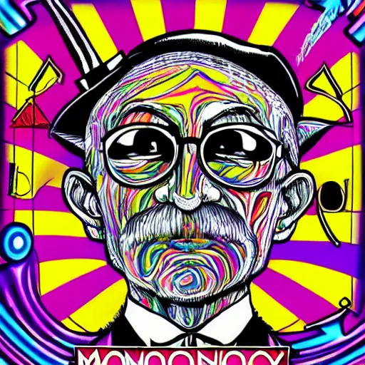 Image similar to the monopoly man dmt psychedelic art