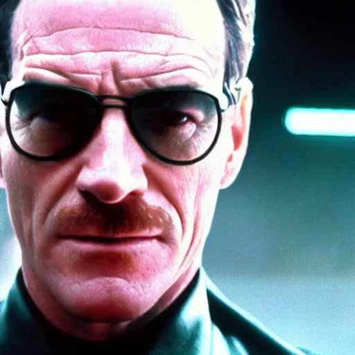 Image similar to film still of Bryan Cranston as Neo in The Matrix (1999)