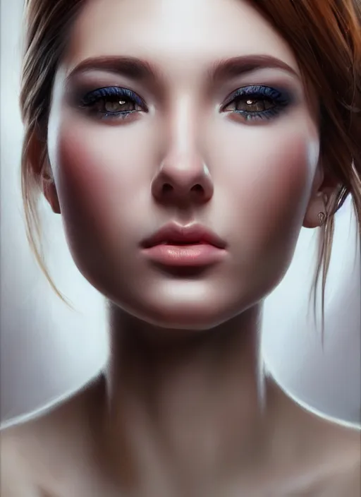 Image similar to photo of a gorgeous young woman in the style of stefan kostic, realistic, sharp focus, 8 k high definition, insanely detailed, intricate, elegant, art by stanley lau and artgerm