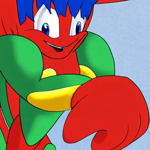 Prompt: knuckles the echidna by ken penders