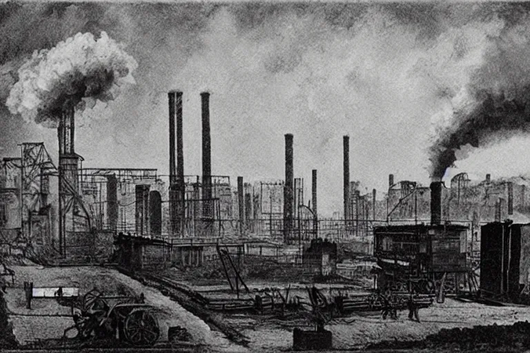 Image similar to industrial revolution smoke