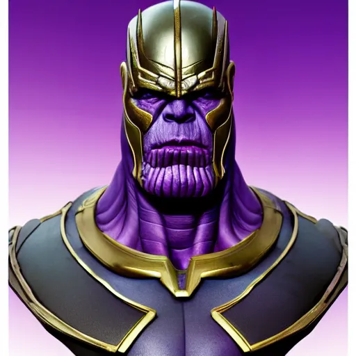 Image similar to thanos as an eggplant with eggplant features with the face of thanos, realistic, hyperrealistic, ultra realistic, real, real world, highly detailed, very detailed, extremely detailed, intricate details, 8 k resolution, hd quality