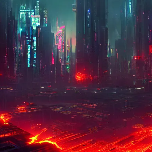 Prompt: cyberpunk hell