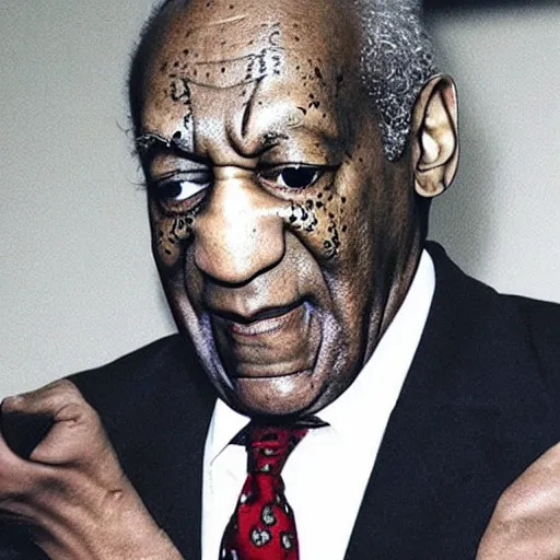 Image similar to bill cosby tattoo, realistic