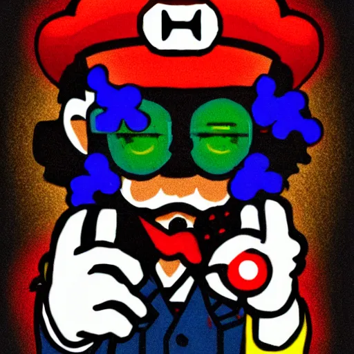 Prompt: nintendo einstein portrait