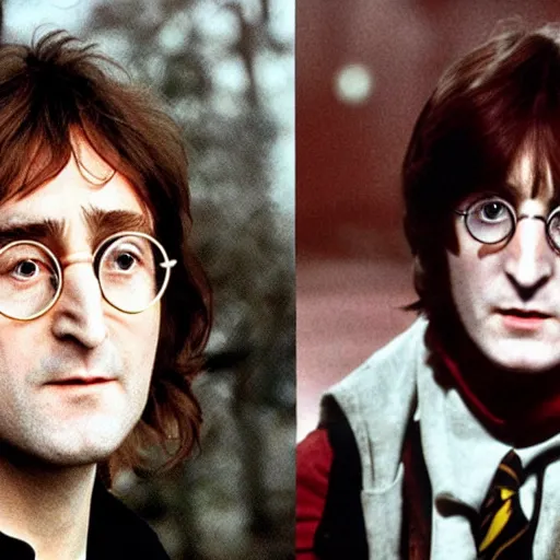 Image similar to john lennon as harry potter