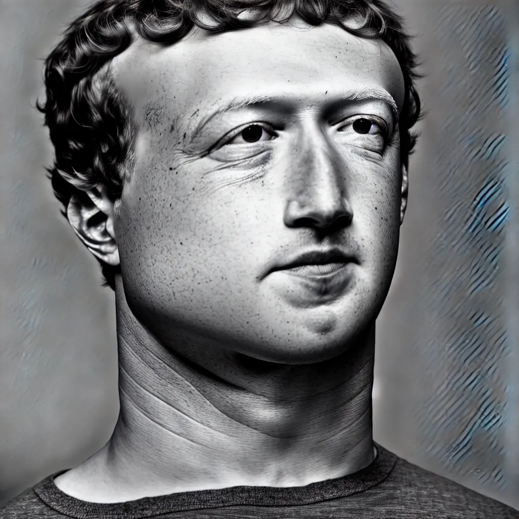 Image similar to one mark zuckerberg staring into your soul, photo, 4 k