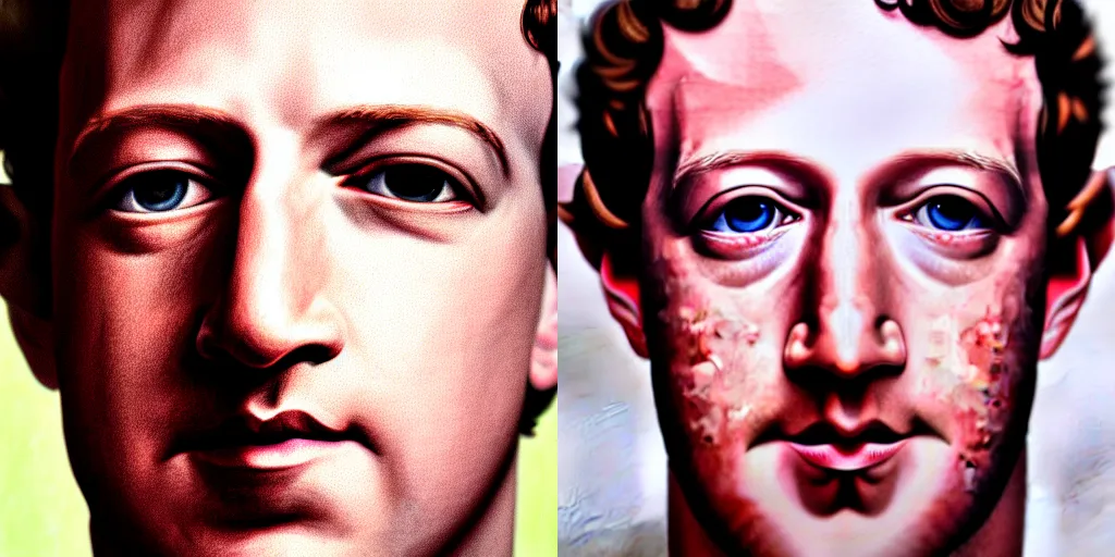 Prompt: 1700s portrait close up mark zuckerberg by color pencil drawing