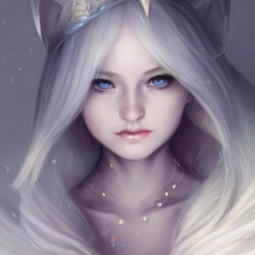 Image similar to teen elf girl, silver hair, fantasy isekai, gorgeous, amazing, elegant, intricate, highly detailed, digital painting, artstation, concept art, sharp focus, illustration, art by Ross tran