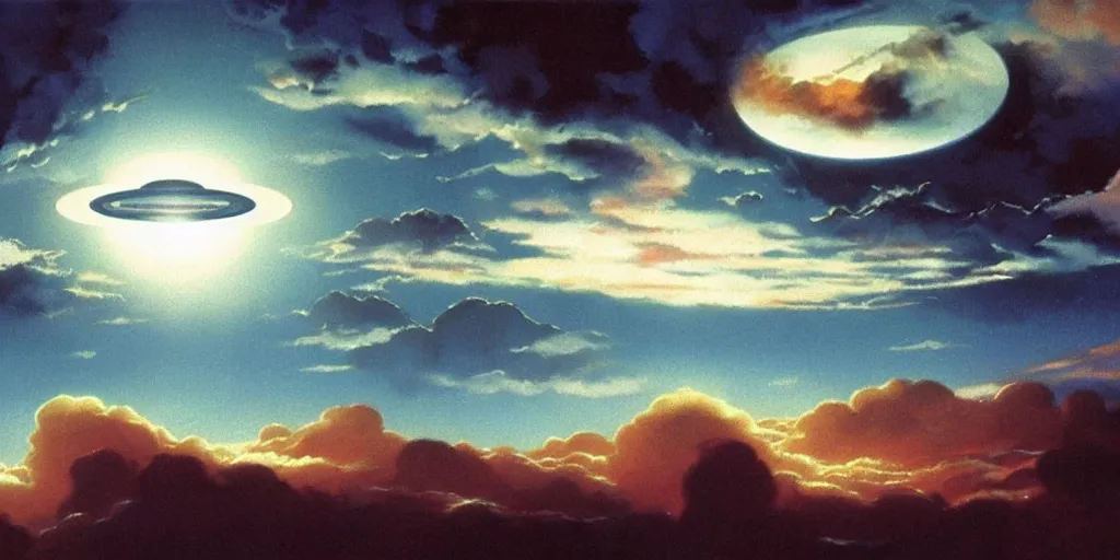 Image similar to blue dreamy cloudscape with a single planet in the clouds, daylight, cinematic lighting, cinematic perspective, syd mead, john harris, federico pelat,