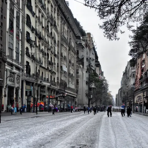 Image similar to Buenos Aires with snow