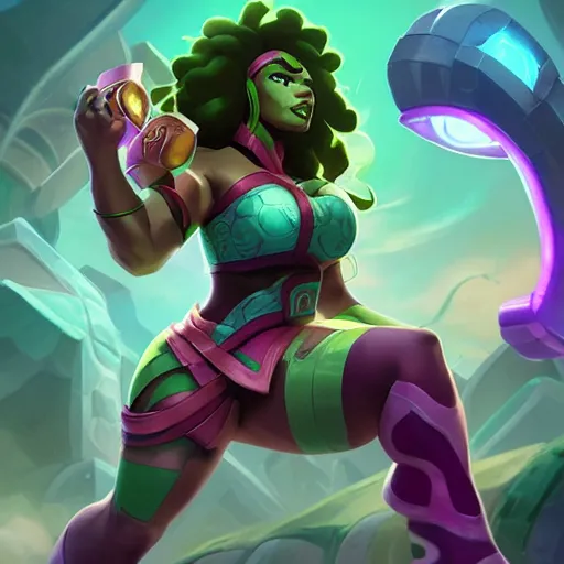 Illaoi from league of legends, Stable Diffusion