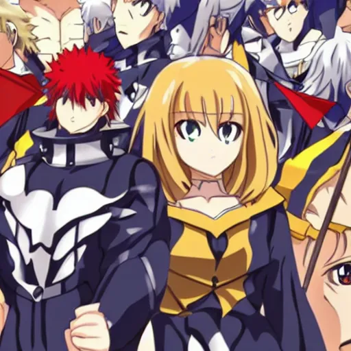 Image similar to cornish nationalism rally for independence, anime style like fate/stay night