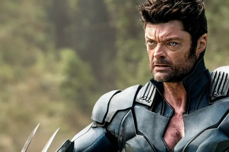 Image similar to film still of Karl Urban as wolverine in new X-men movie, 4k