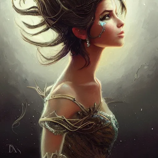 Prompt: a portrait of mazzy star as a beautiful enchantress, intricate, elegant, highly detailed, digital painting, trending on artstation, concept art, smooth sharp focus, illustration, art by artgerm and greg rutkowski