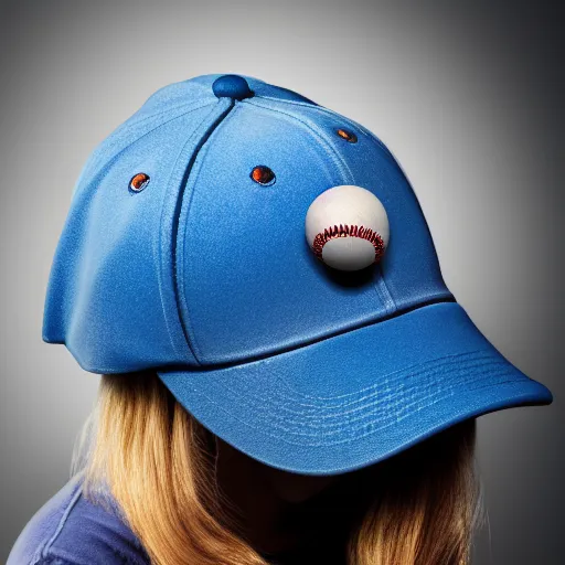 Prompt: a blue baseball cap, artstation, Fashion, Grim fantasy,emotional, EOS R5, f/2.5 , illustration , concept art, award winning photograph, 8k, Alphonse Mucha style, No Background