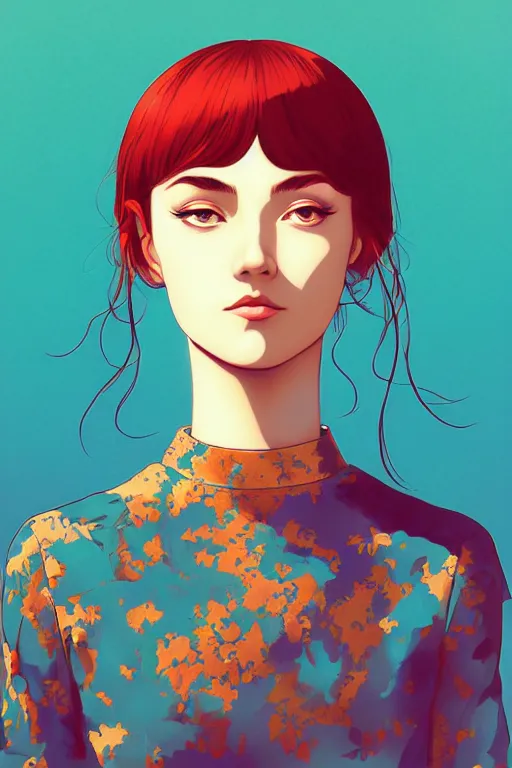 Prompt: illustration of athena by james jean by ilya kuvshinov kintsugi