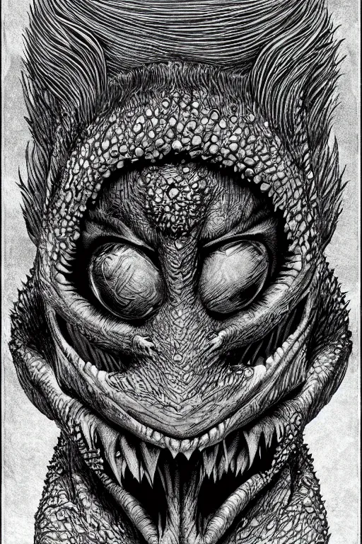 Image similar to goblin, symmetrical, toad eyes and webbed feet, highly detailed, digital art, sharp focus, trending on art station, kentaro miura manga art style