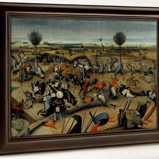 Image similar to cyborgs by pieter bruegel the elder