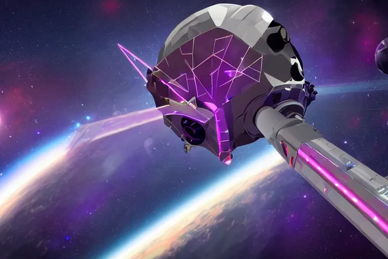 Image similar to orbital space lazer pointed at twitch streamer