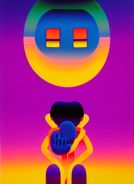 Image similar to nighttime vibes by shusei nagaoka, kaws, david rudnick, airbrush on canvas, pastell colours, cell shaded!!!, 8 k