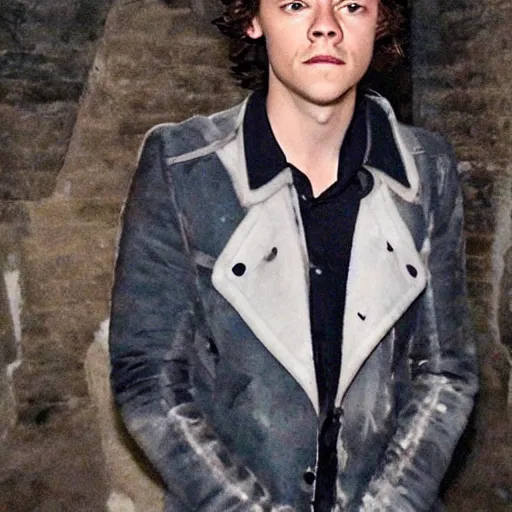 Image similar to photo of harry styles in the paris catacombs