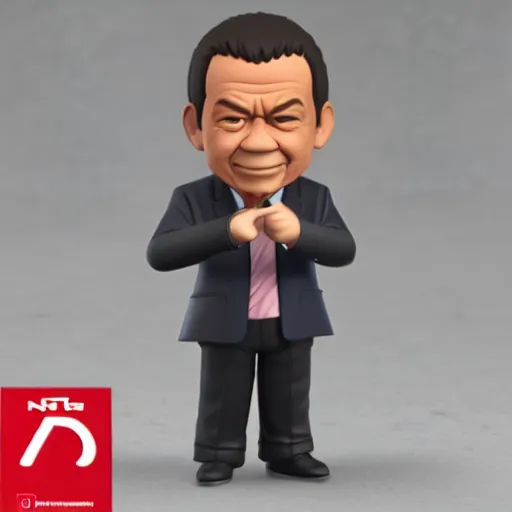 Image similar to rodrigo duterte as a nendoroid, 3 d octane render,