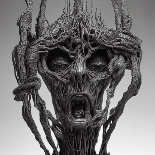 Prompt: intricately detailed abstract sculpture by Sarah Tse, zdzisław beksiński and h.r. giger