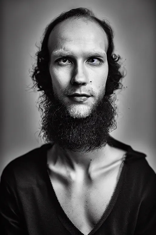 Prompt: portrait of thastrom by photographer mattias bjorklund