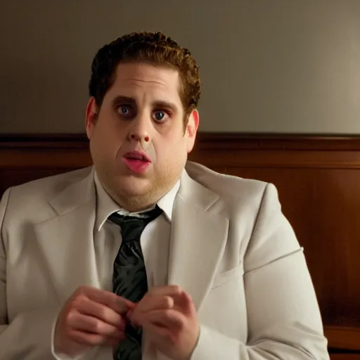 Image similar to jonah hill as borat in borat, 8k resolution, full HD, cinematic lighting, award winning, anatomically correct