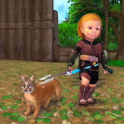 Prompt: artemis huntress toddler