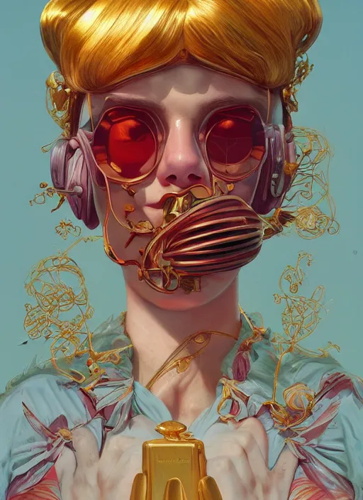 Image similar to gold :: by Martine Johanna and Simon Stålenhag and Chie Yoshii and wlop and Guillermo del toro :: ornate, dynamic, particulate, rich colors, elegant, centered, artstation, smooth, sharp focus, octane render, 3d