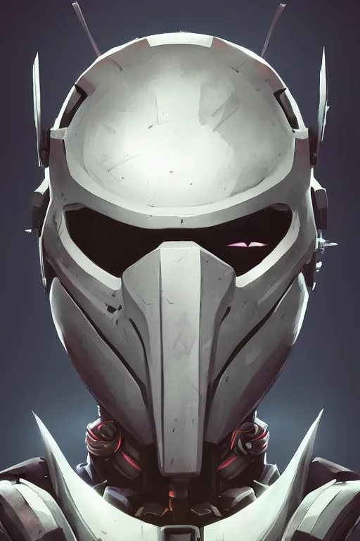 Image similar to epic mask helmet robot ninja portrait stylized as fornite style game design fanart by concept artist gervasio canda, behance hd by jesper ejsing, by rhads, makoto shinkai and lois van baarle, ilya kuvshinov, rossdraws global illumination radiating a glowing aura global illumination ray tracing hdr render in unreal engine 5