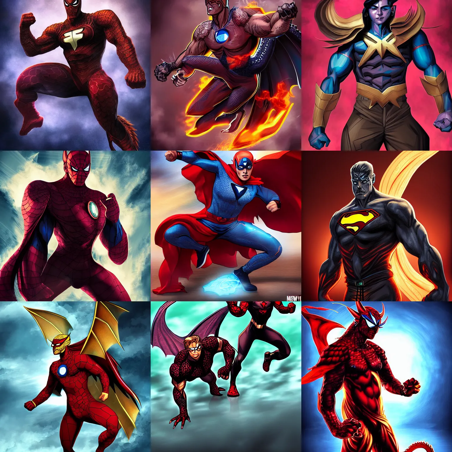 Superhero comic book style page cartoon pose Vector Image