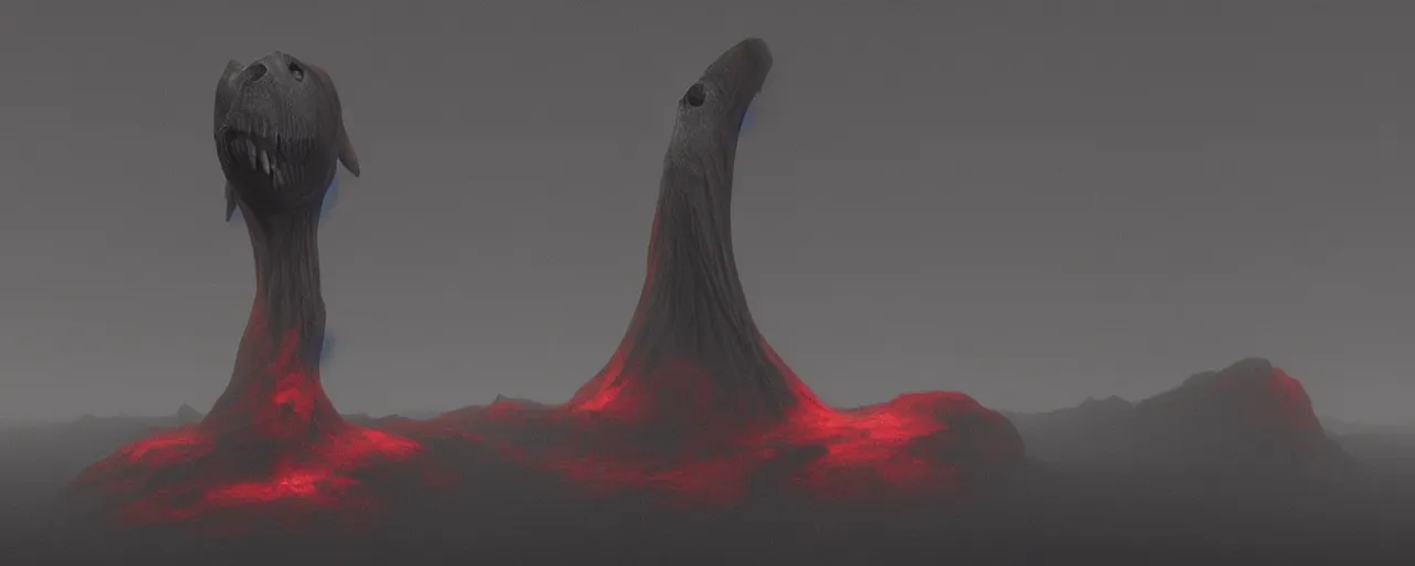 Image similar to mammoth lich whale, rotten, dark romantic, glowing red eyes, flying in the sky, evening sun, ArtStation, 35mm, ZBrush, Zdzislaw Beksinski