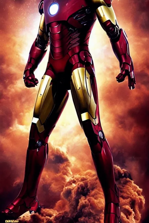 Image similar to richard gere is newiron man, epic scene from marvel movie, movie poster