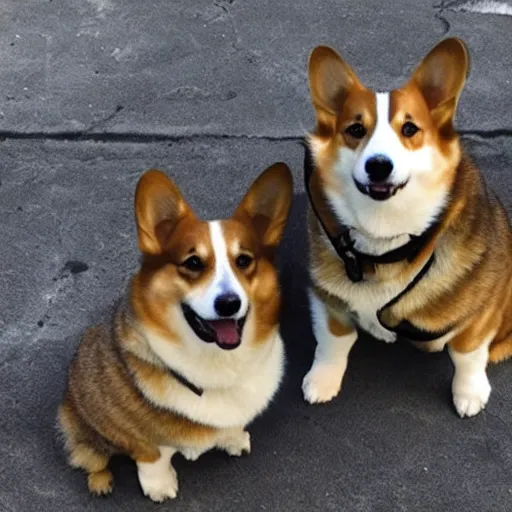 Image similar to Corgis, no man's sky