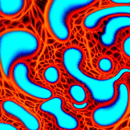 Image similar to award - winning photo of a beautiful glowing molten fractal magma, inner glow, lava texture