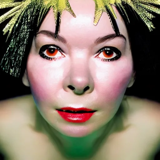 Prompt: bjork album cover