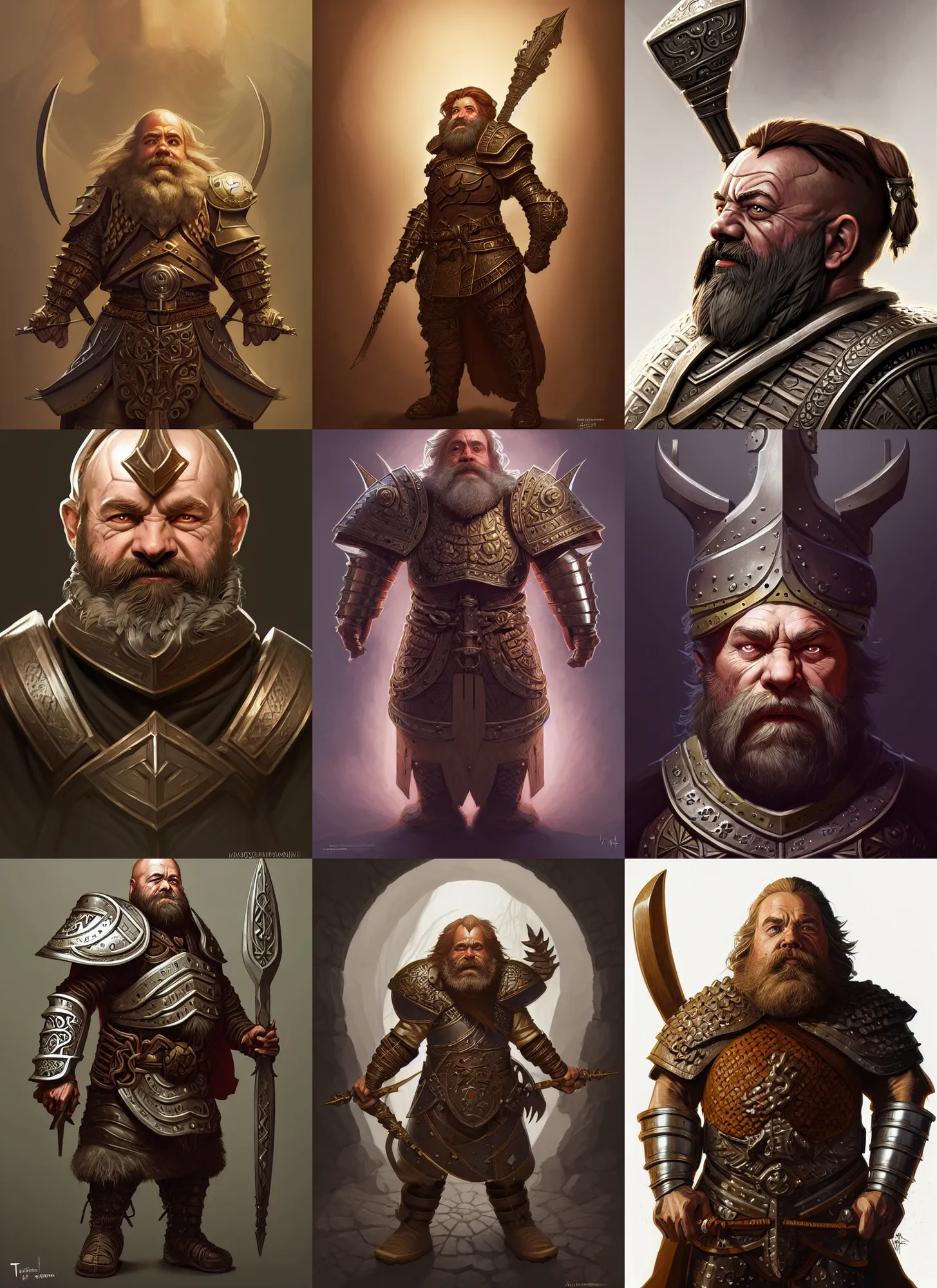 Prompt: symmetry!! dungeons and dragons portrait of a dwarf cleric in old armor, intricate, highly detailed, dynamic lighting, digital art, digital painting, artstation, terence nielsen, sharp focus, illustration, art by artgerm and greg rutkowski and moebius, 8 k