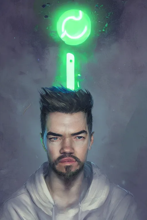 Prompt: a portrait of the YouTuber jacksepticeye in the style of arcane by Greg Rutkowski, Sung Choi, Mitchell Mohrhauser, Maciej Kuciara, Johnson Ting, Maxim Verehin, Peter Konig, final fantasy , mythical, 8k photorealistic, cinematic lighting, HD, high details, atmospheric,