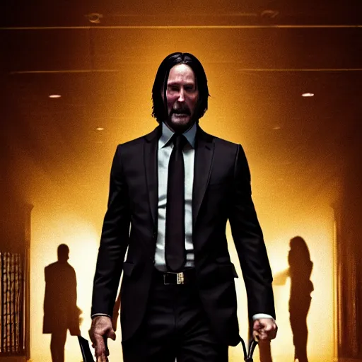 Image similar to charlie white as john wick, 4k, high detail, high-resolution photograph, professional photography, ultra-detail