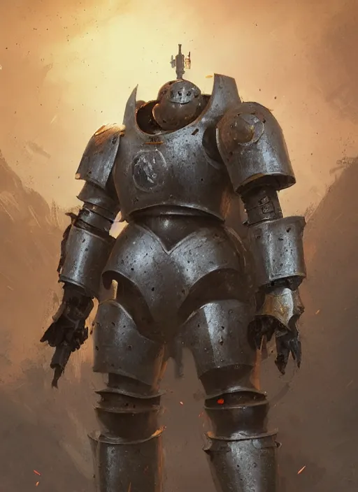 Image similar to medieval knight power armour, concept art, 4 0 k, dreadnought, medieval, highly detailed, cinematic lighting, sparks, digital art painting by greg rutkowski