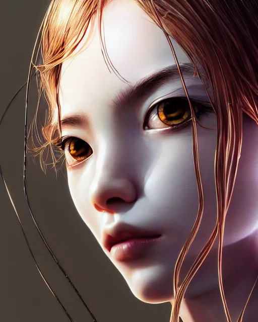 Prompt: concerning closeup portrait of a beautiful carefree girl covered in sharp metal wire, by katsuhiro otomo, yoshitaka amano, nico tanigawa, artgerm, greg rutkowski makoto shinkai takashi takeuchi rendered with intense 3 d effect reflective shadowing, cinematic lighting, hyperrealistic illustration uhd 8 k