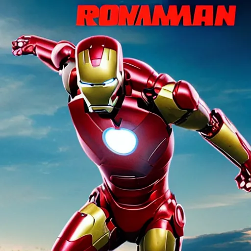 Image similar to ironman is made of ham, movie still, 8 k