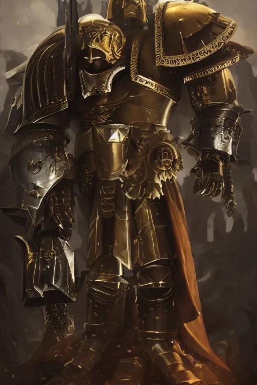 Image similar to armor portrait heros warhammer 4 0 k horus heresy fanart - the primarchs emperor by johannes helgeson animated with vfx concept artist & illustrator global illumination ray tracing hdr fanart arstation zbrush central hardmesh 8 k octane renderer comics stylized