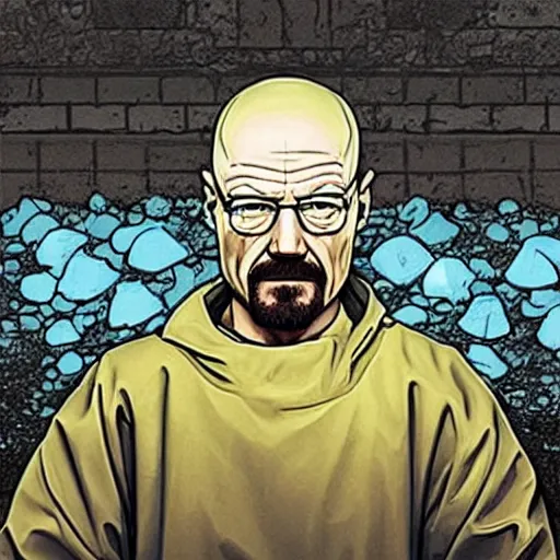 Image similar to Walter white halfway in a sewer