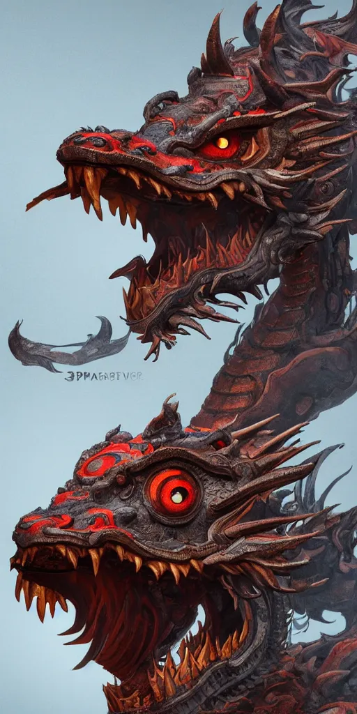 Image similar to a beautiful obverse portrait of a single huge chinese dragon, solid background, mechanical, metal, model design, fine texture structure, hyper detailed, perfect shadows, atmospheric lighting, 3 d render, the style of pascal blanche and sparth juan zigor samaniego, paul pepera pablo roldan, denoise, alone, 4 k hd