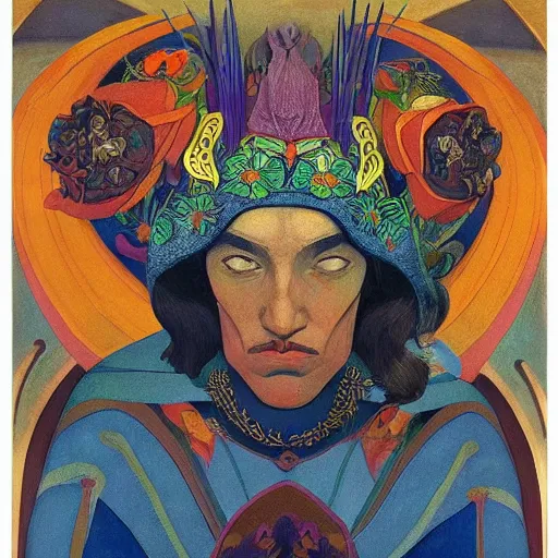 Prompt: the bone crown, by annie swynnerton and nicholas roerich and leo and diane dillon and ( diego rivera ), elaborate costume, flowers, iridescent beetles, rich color, dramatic cinematic lighting, smooth, sharp focus, extremely detailed