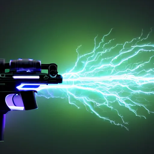 Image similar to electric plasma rifle manufactured by apple